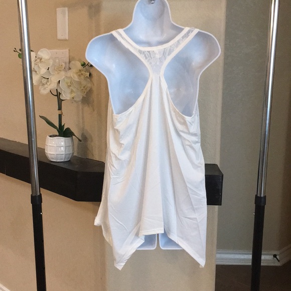 COPY - Bohemian Tank Top Shirt Size 2XL Green With Lace - Picture 3 of 6